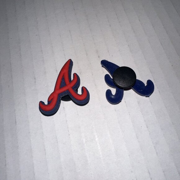 MLB Atlanta Braves Baseball Team For Crocs Shoe Charms Jibbitz - 2 Pieces - Picture 5 of 7